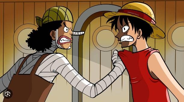 luffy and usopp fight